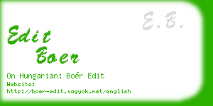 edit boer business card